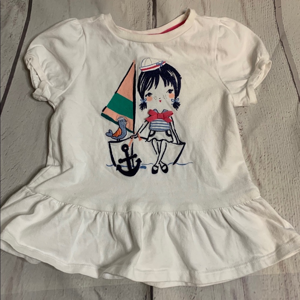 Gymboree Sailor Girl White top